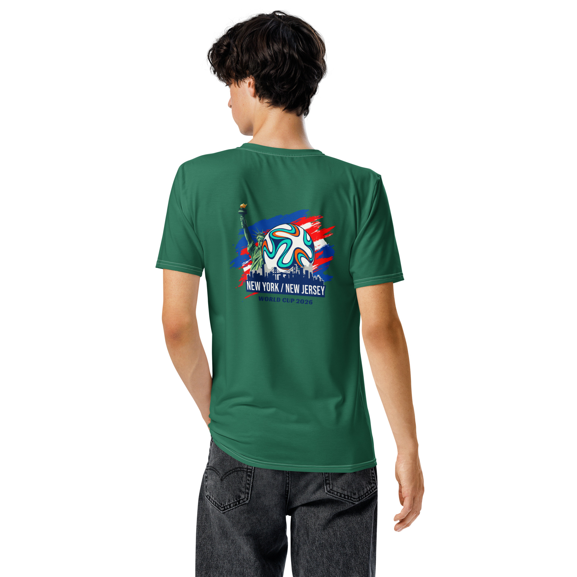 Proud Mexico & NY/NJ Hosts – World Cup 2026 Green T-Shirt - Image 2