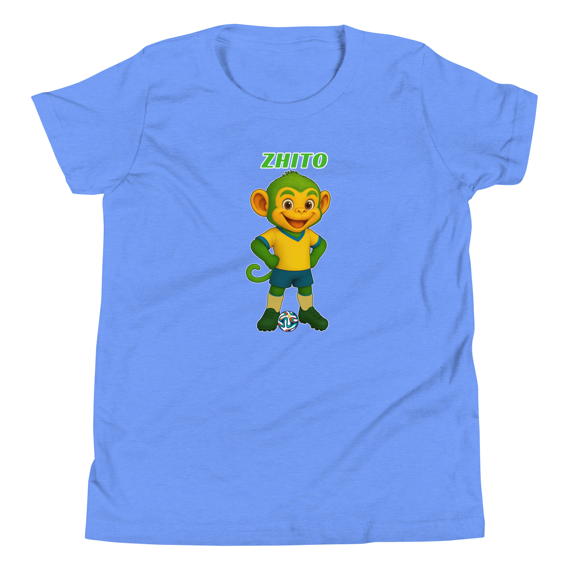 Zhito Kids Tee – Bright Mascot on Dark Colors (Unisex Cotton) - Image 5
