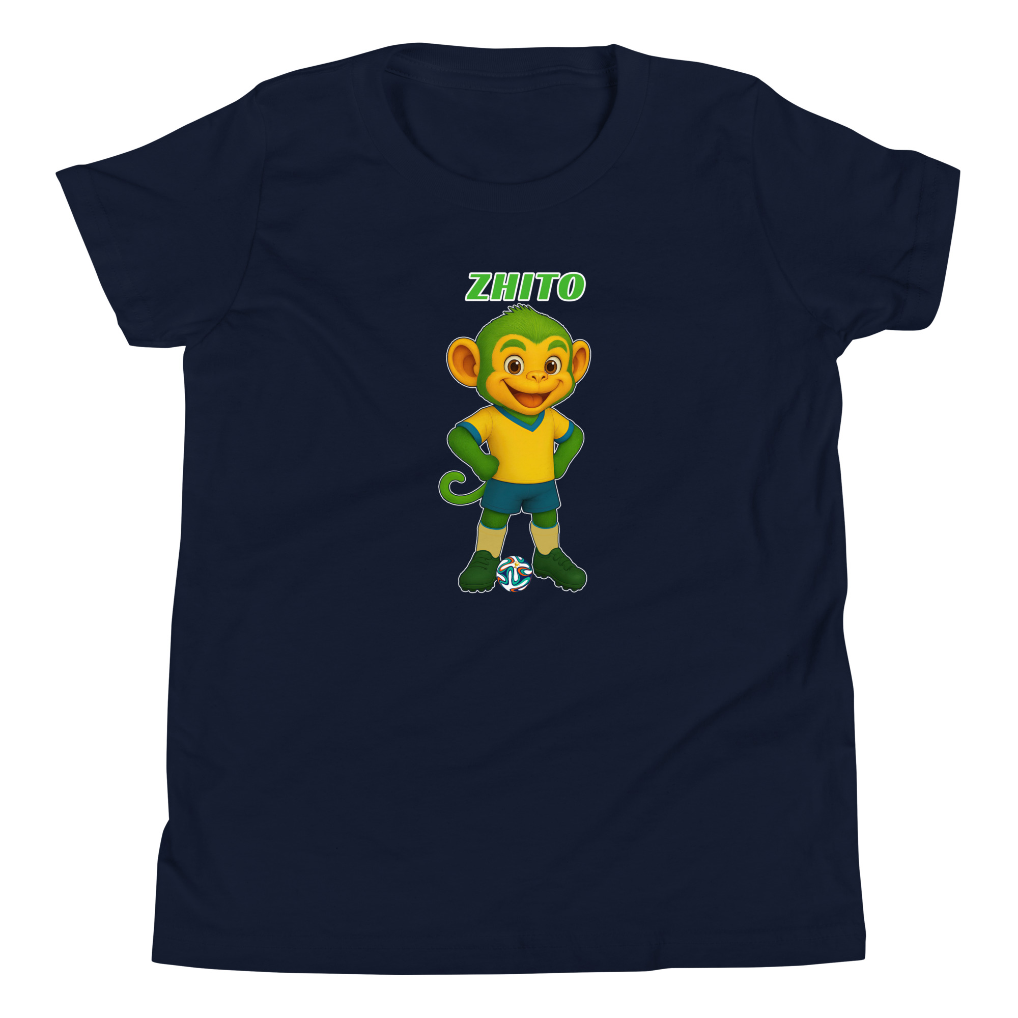 Zhito Kids Tee – Bright Mascot on Dark Colors (Unisex Cotton) - Image 3