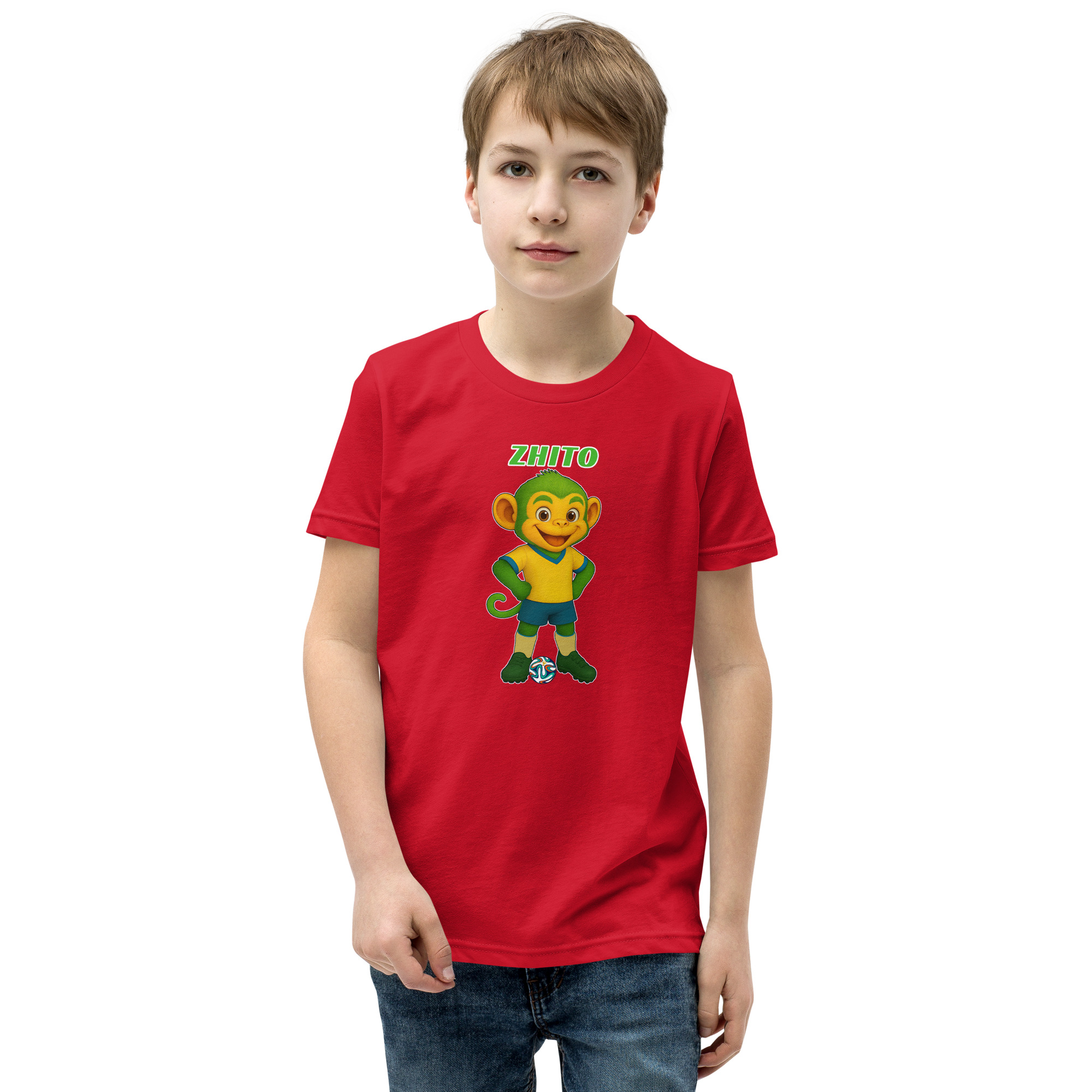 Zhito Kids Tee – Bright Mascot on Dark Colors (Unisex Cotton)
